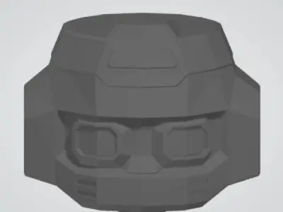 Super Mecha - Mahask of Code Name M4HSK - 3D Print Ready Low-poly 3D model