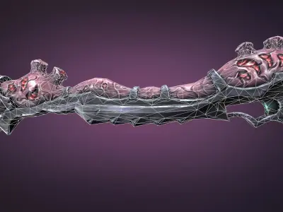 Alien musket Low-poly 3D model