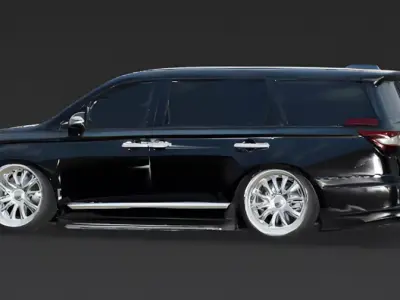 VIP Style Luxury Minivan 3D Model Low-poly 3D model