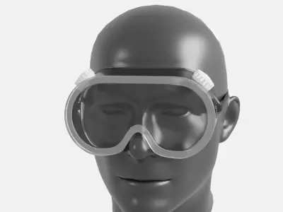 Safety Goggles Low-poly 3D model