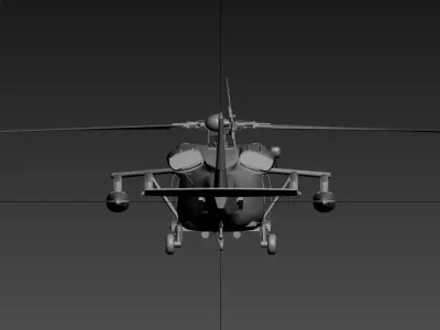 a 3D model of a helicopter 3D model