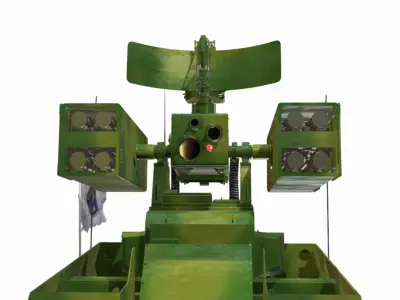 iveco guarani 6x6 cfn antidrone Low-poly 3D model