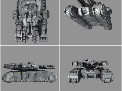 SF Heavy Tank - MK3 Low-poly 3D model