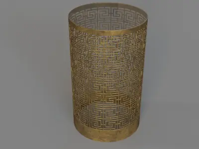Algernon Accent Table Gold 3D model