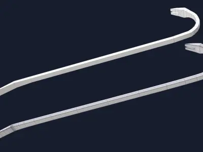 Crowbar and Halligan Bar Game Ready Low-poly 3D model