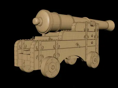 Old Cannon 3D Model 3D model