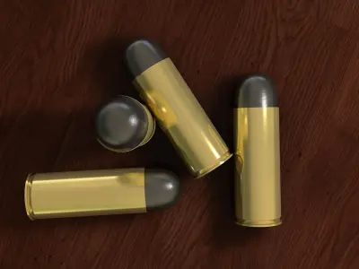 Bullet Revolver ammo 1875 wild west Low-poly 3D model