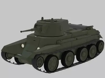BT-7 Soviet tank WW2 Free 3D model