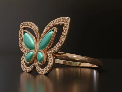 Butterfly Ring 2 3D print model