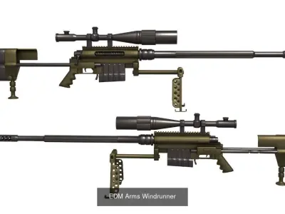 sniper rifles 3D Model Pack