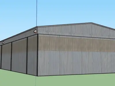 Hangar with Details 3D model