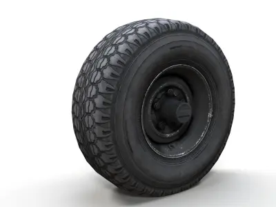 4x4 wheel PBR  Low-poly 3D model