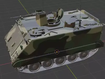 tank   camo Low-poly 3D model
