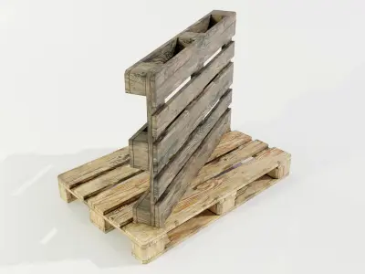 Wooden Pallets 3D model buy
