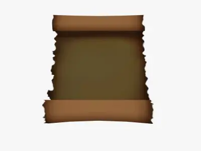 Parchment Paper Handpaint Low-poly 3D model
