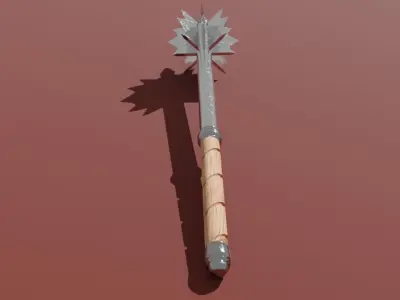 Flanged Mace Low-poly 3D model