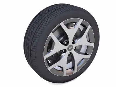 KIA Rim 3D Model Low-poly 3D model