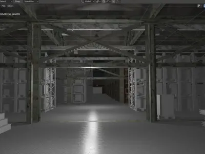 Warehouse interior and exterior 3d model 3D model 3D model