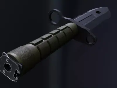 M9 bayonet knife Low-poly 3D model