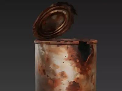 Rusty Torn Tin Can  Photogrammetry 3D Scan 3D model