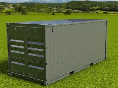 20FT ISO Shipping Container  3D model