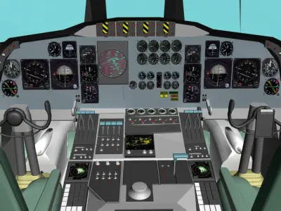 Lockheed L-188 Electra HP Qantas 3D model