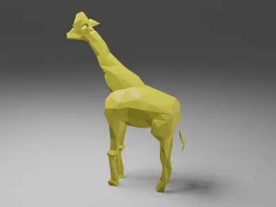 Geometric Giraffe Low-poly 3D model