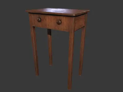 Antique Bedside table Low-poly 3D model purchase