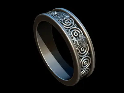 Ethiopia Mask Ring 3D print model