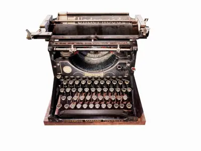 typewriter machine old 3d model 3D model
