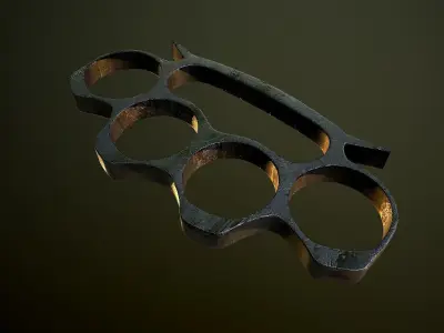 Brass knuckles 3D model purchase