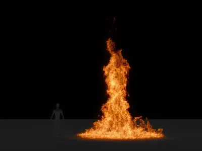 3D Big Fire Animation 3D model purchase