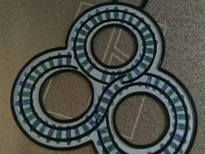 Magic Moving Card Train the Fidget Infinite Rail 3D print model