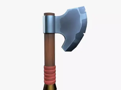  battle axe Low-poly 3D model