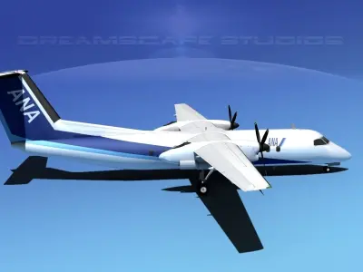 DeHavilland DHC-8-Q300 ANA 3D model