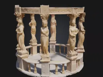 Statuesque Pavilion  Majestic Shelter of Architectural Grandeur 3D model