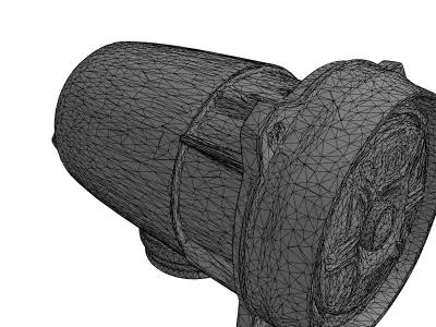 Car Speaker Subwoofer Audio Component Low-poly 3D model