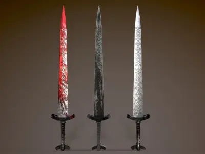 Long Sword Low-poly 3D model purchase