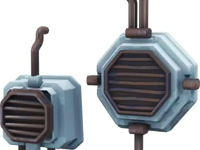 Exhaust Low-poly 3D model purchase