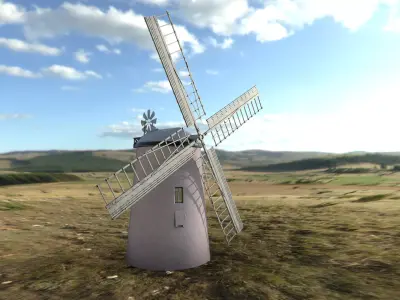 Ballycopeland Windmill Low-poly 3D model