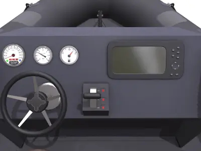 Rigid Inflatable Boat RHIB Low-poly PBR Low-poly 3D model