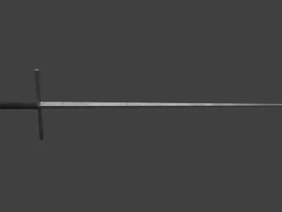 Sword Estok Medieval Pricking Low-poly 3D model
