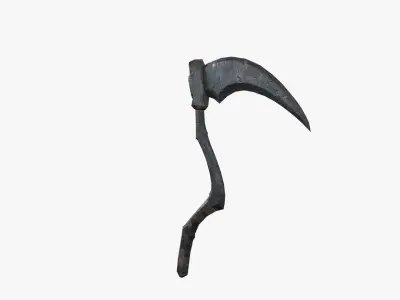 Lowpoly Weapon Scythe Level 1 - Game Ready - Textured PBR Low-poly 3D model