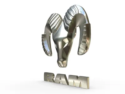 ram logo 3D model from CGTrader