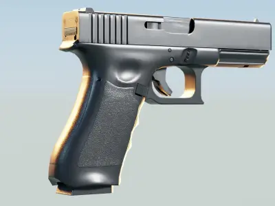 Handgun Low-poly 3D model get