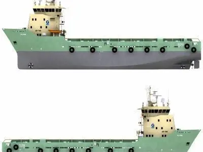 Platform Supply Vessel - 02 - 3D model