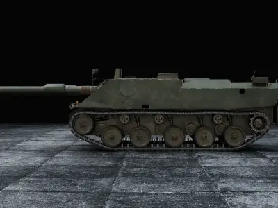 Tank Versuchstrager VT1-2 Leopard 3 game-ready low-poly Low-poly 3D model