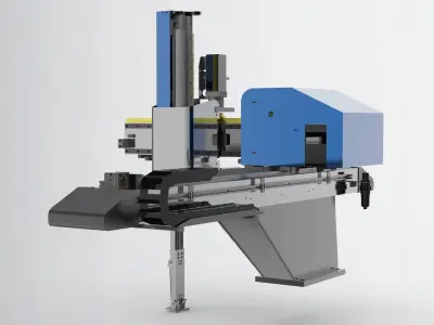 Injection molding manipulator 3D model
