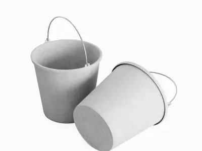 Industrial Plastic Bucket C 04 3D model