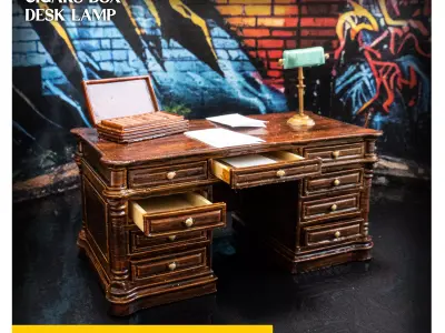 Diorama Part - Home Office Desk Table 3D print model
